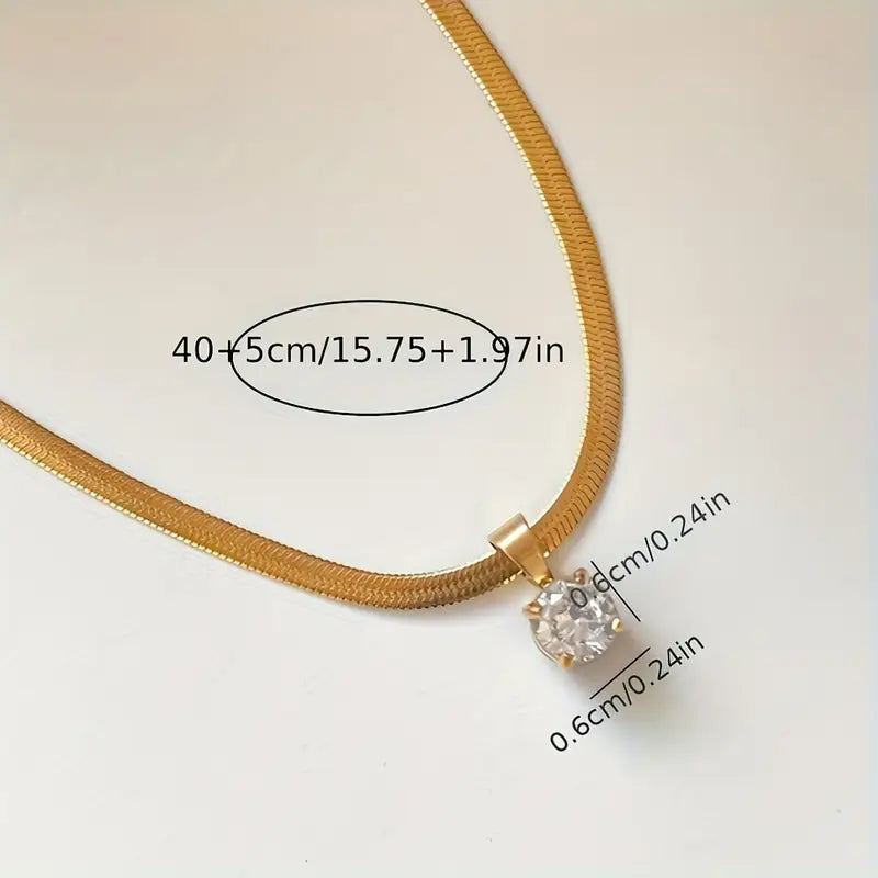 Elegant rhinestone anheng halskjede