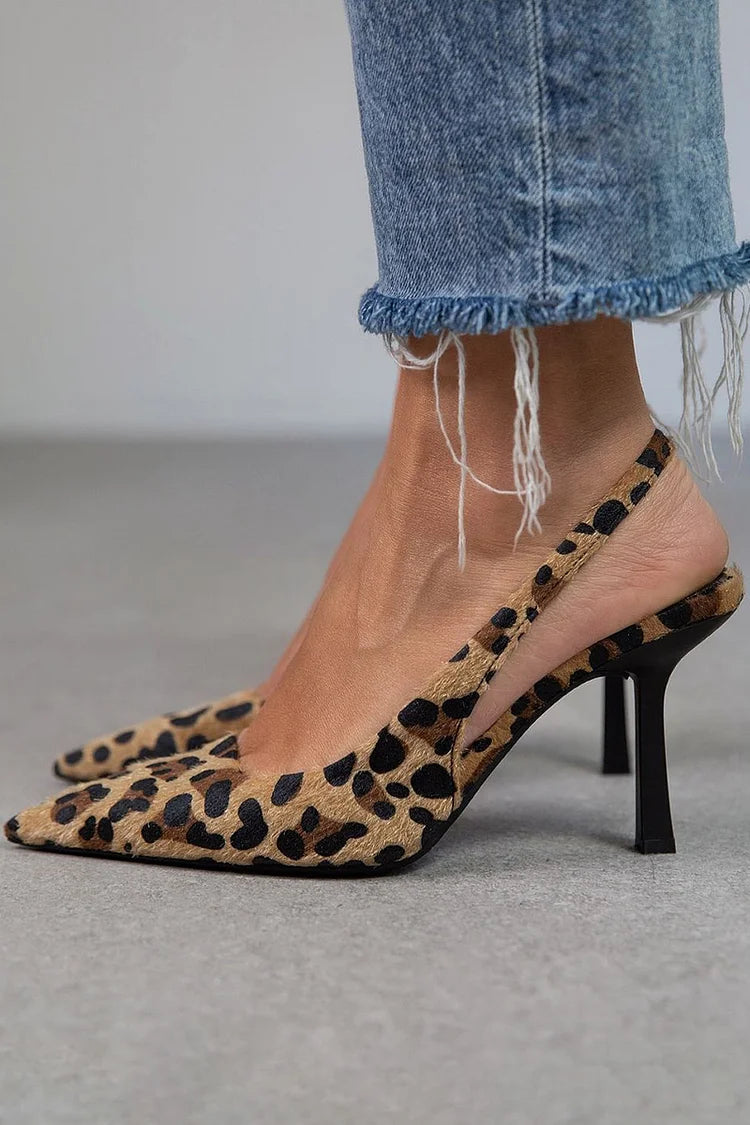 Dulce™ | D'Orsay hæler med leopardmønster