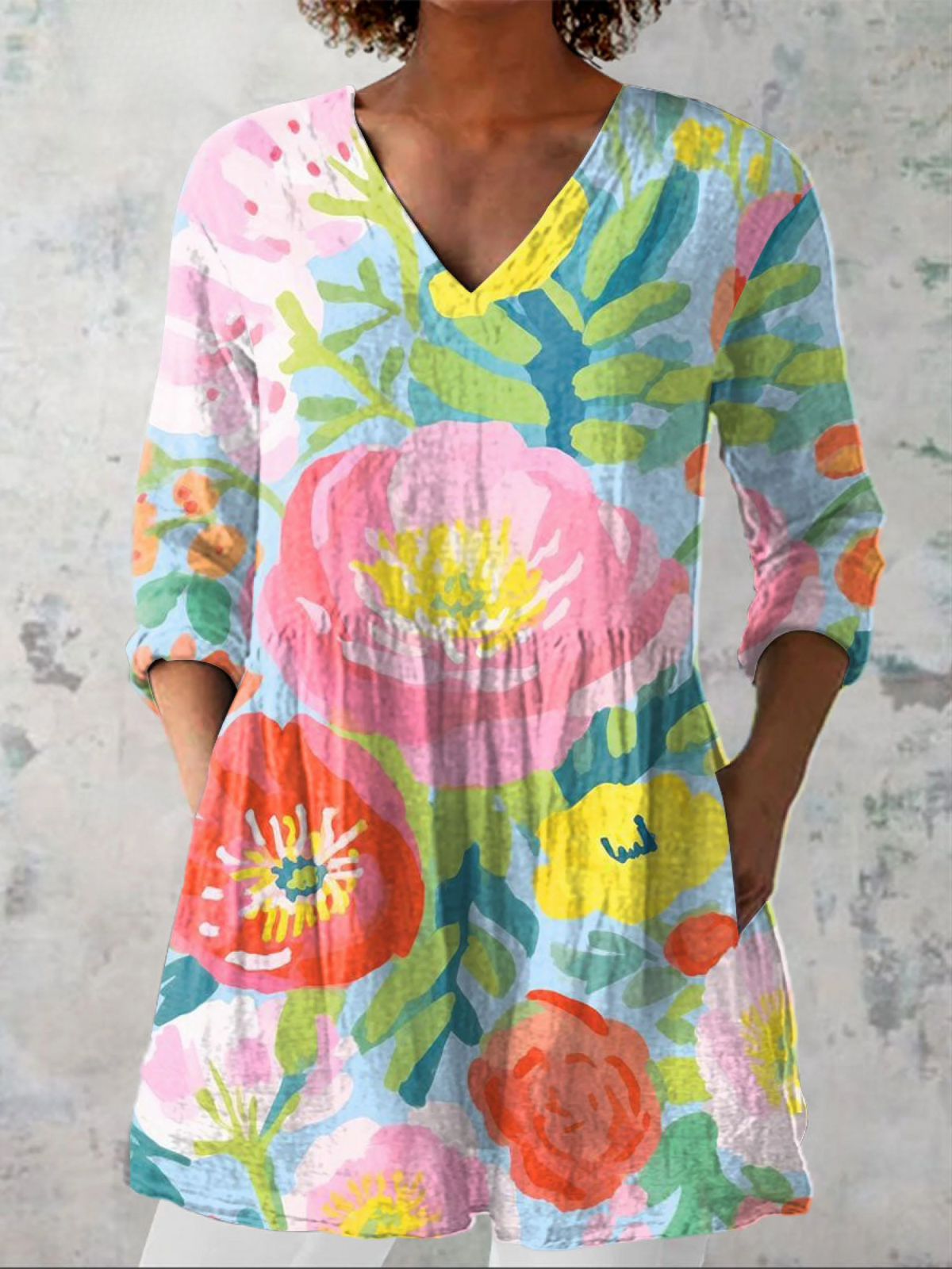 Juliette | Lang V-hals bluse