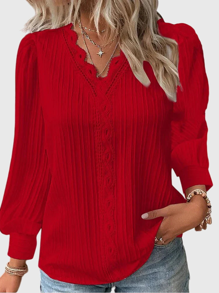 Andrea | Elegant Pullover Bluse