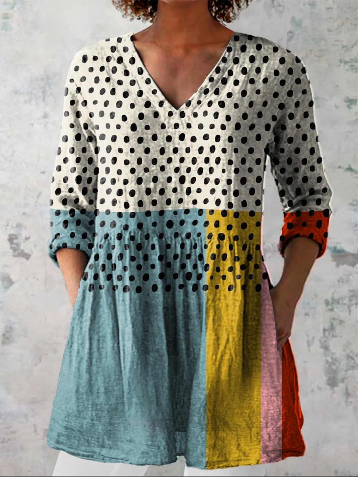 Elowen | Lang V-hals blouse