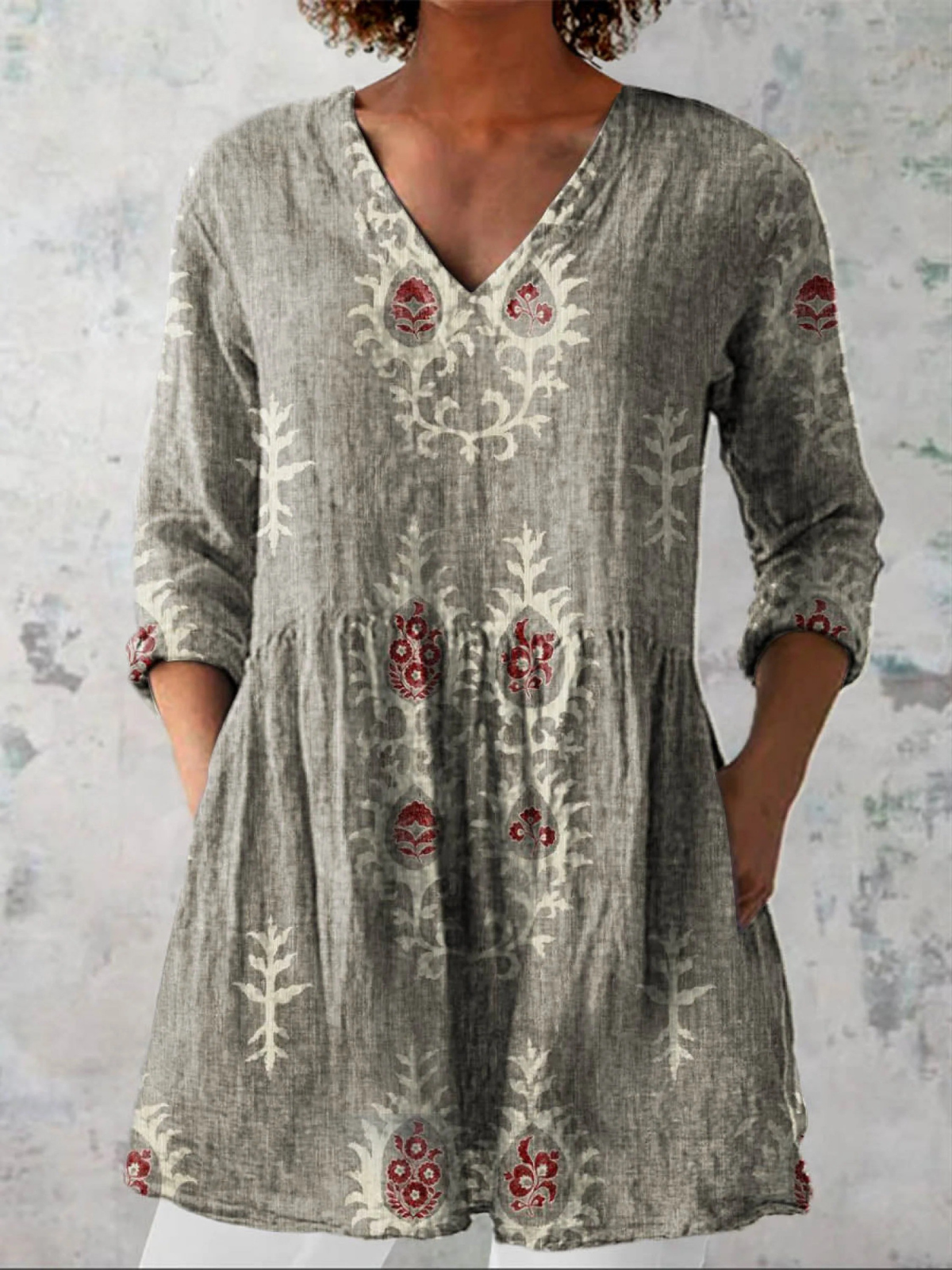 Maeve | Lang V-hals bluse