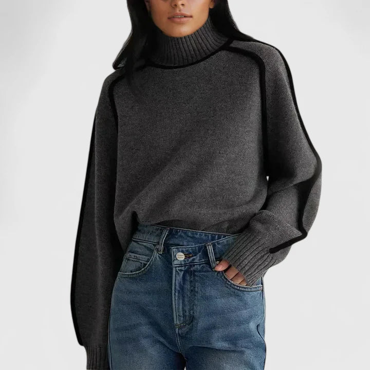 Donna | Elegant høyhalset genser