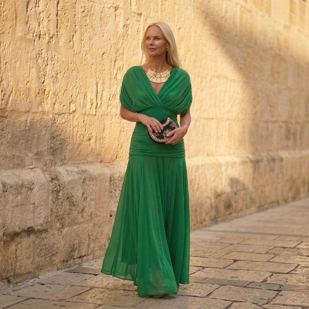 Sienna | Elegant Grønn Kjole