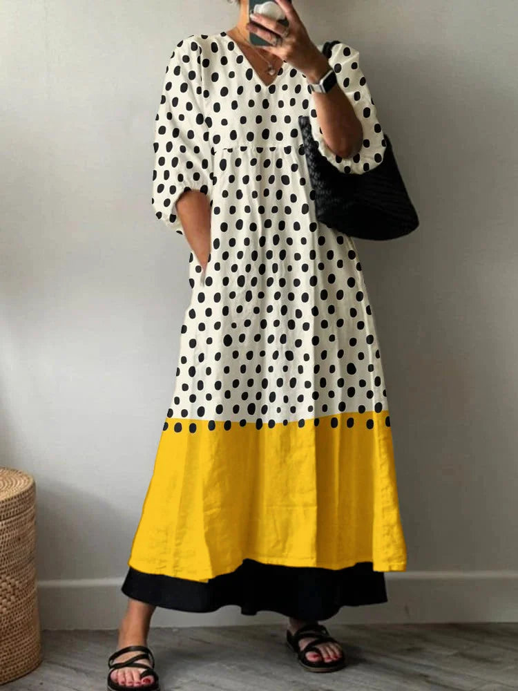 Elegant Trykt Kjole Anna