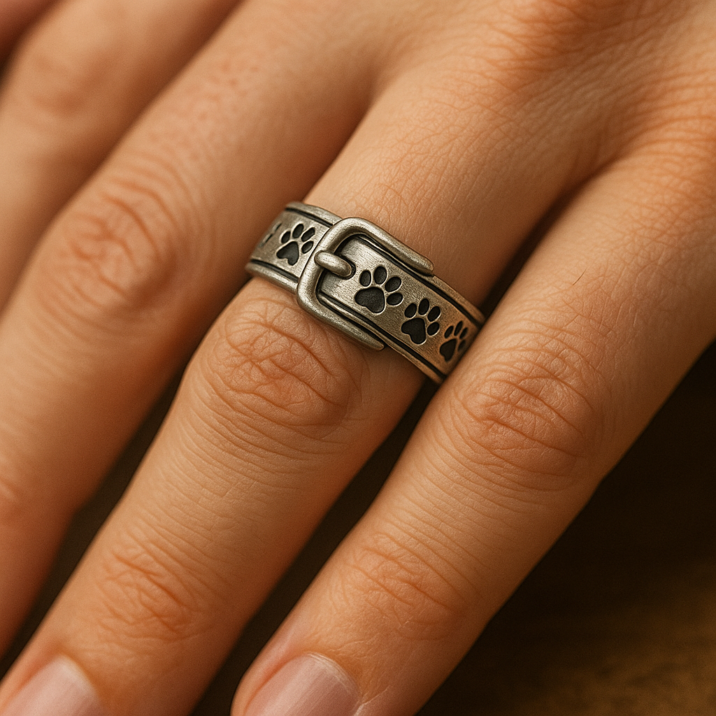 Elegant ring med hundehalsbåndmotiv