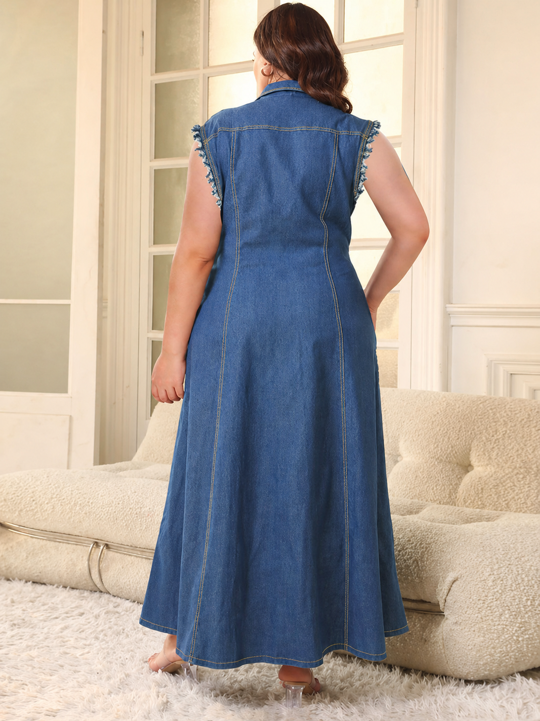 Liora | Plus Size Denim Kjole