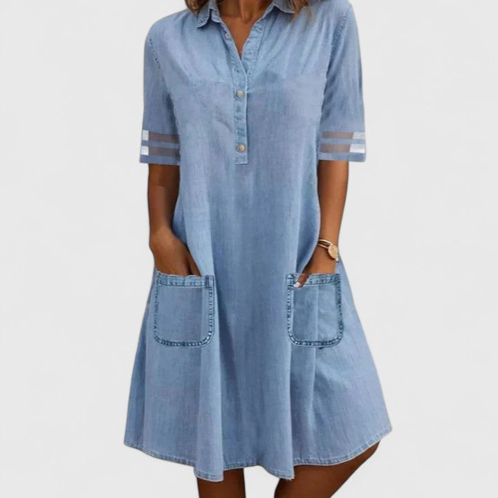 Brittany | Figurvennlig Denim Kjole