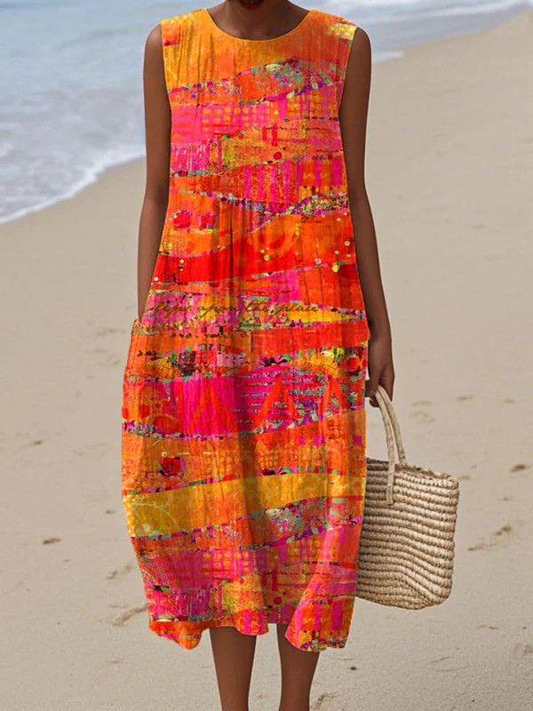 Faye™ Sunset Midi Kjole
