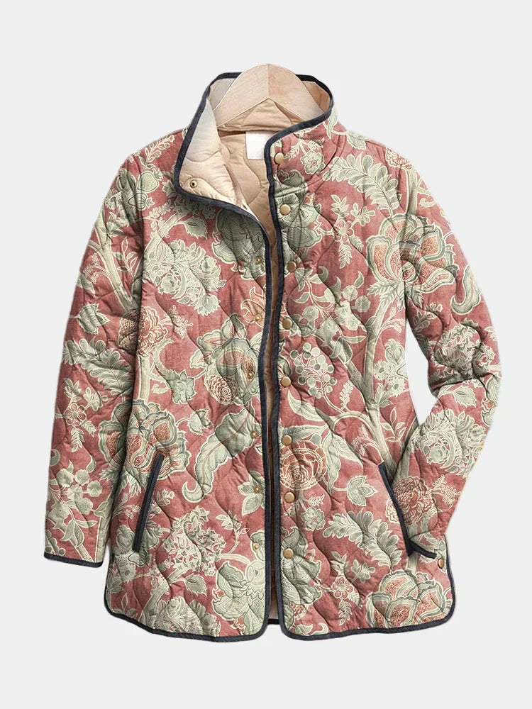 Naya | Vintage Blomster Casual Quilted Jakke