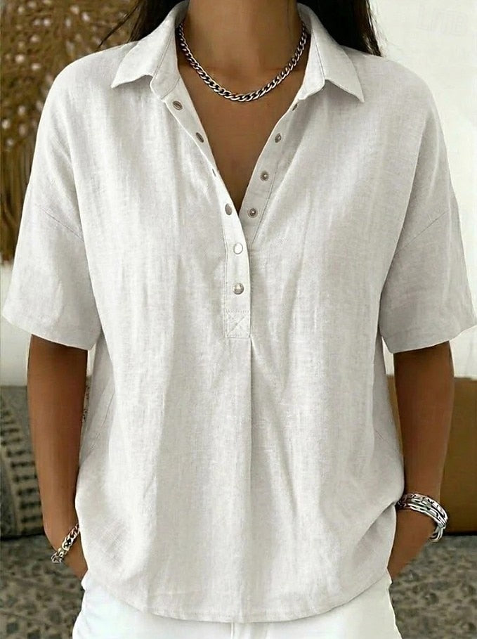 Willow | Bluse med Krage og Knapper