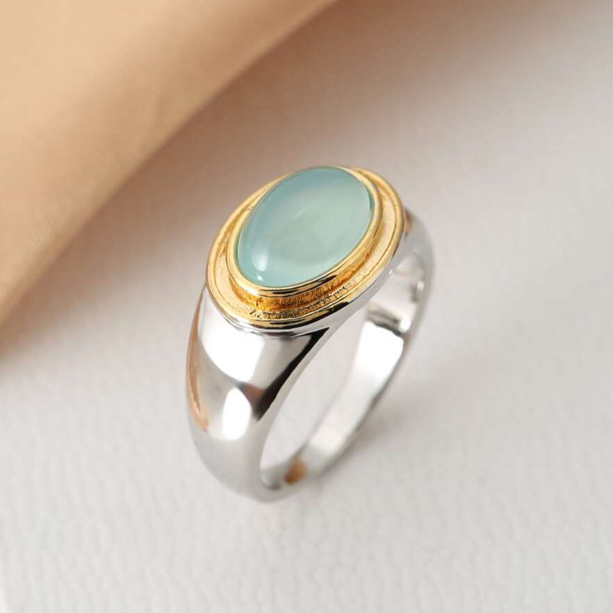 Gabi Vintage Grønn Aksent Ring