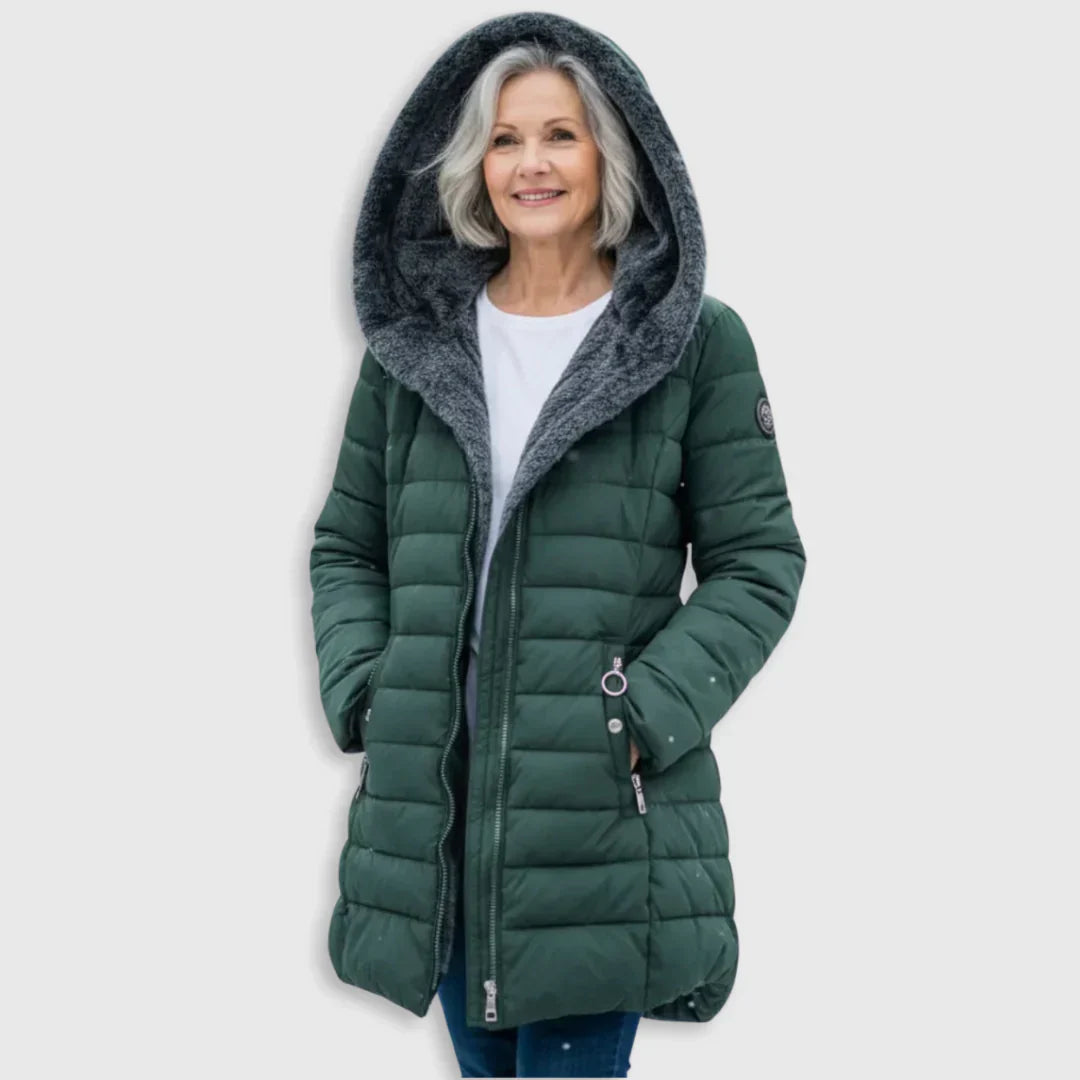Olivia™ | Ruted A-Linje Vinterjakke