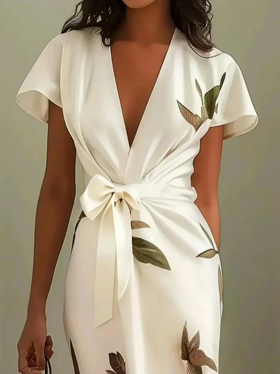Elin™ | Elegant Wikkelkjole med Blomsterprint