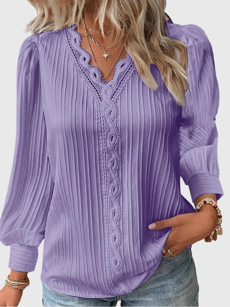 Andrea | Elegant Pullover Bluse