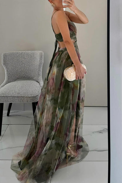 Giselle | Fortryllende Maxi-kjole med Blomsterprint