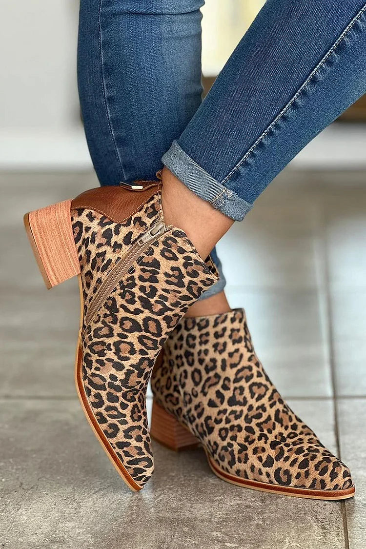 Mathilde™ | Leopardstøvletter