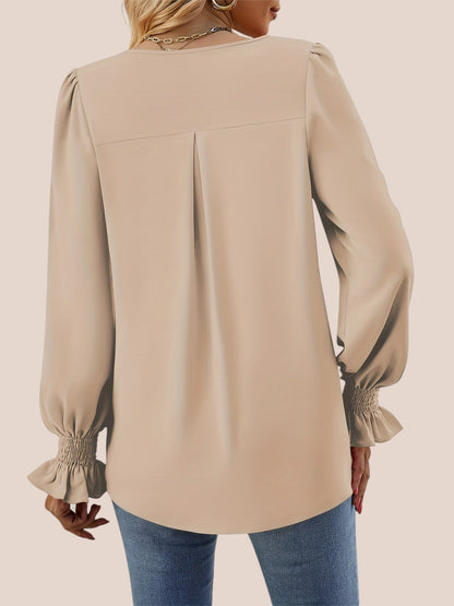 Mira | Elegant Bluse med V-hals