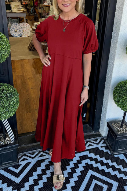 ODETTE | Puff-Erme Maxi for Flatterende Eleganse og Komfort