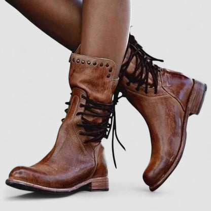 Rachel | Vintage Lace-Up Ankle Boots