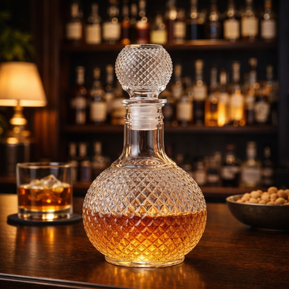 Whiskyflaske – Kuttekrystallutgave med kork