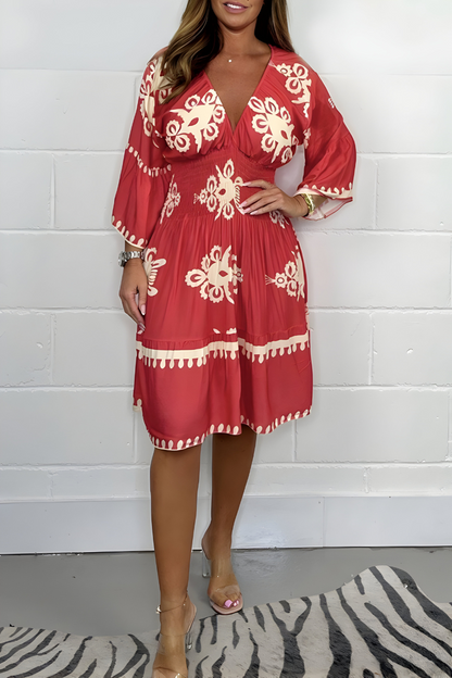 IVY™ | Boho Kjole Midi Uanstrengt Eleganse & Stil