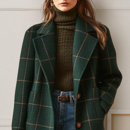 Judith™ | Lang Tweed Rutete Kåpe