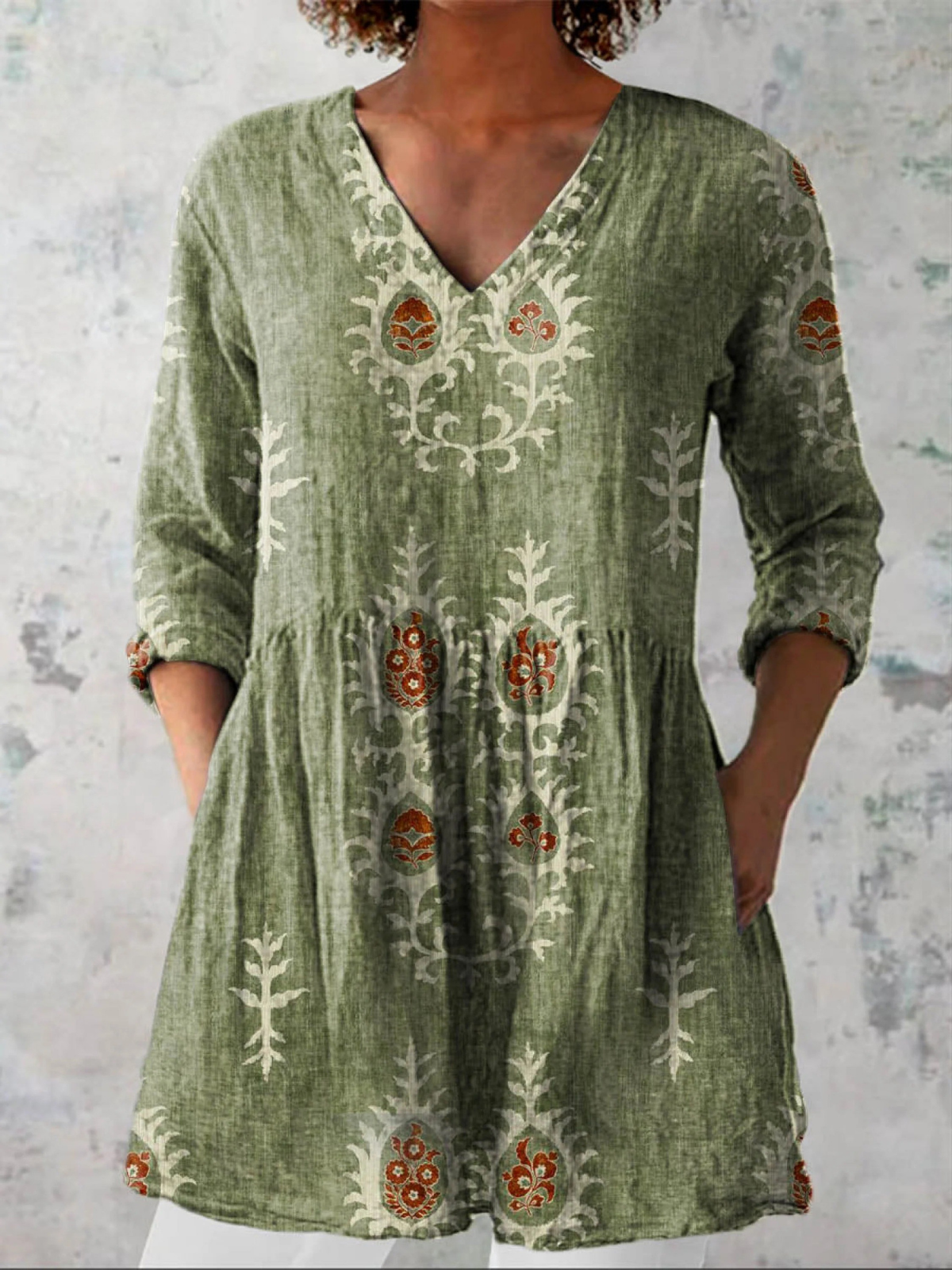 Maeve | Lang V-hals bluse