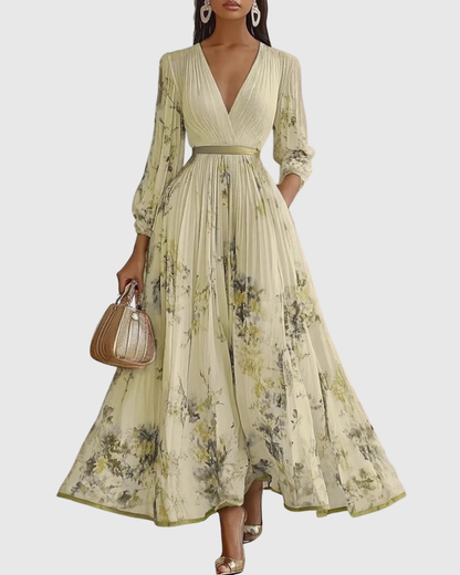 Siena™ | Elegant Plissé Maxi Kjole