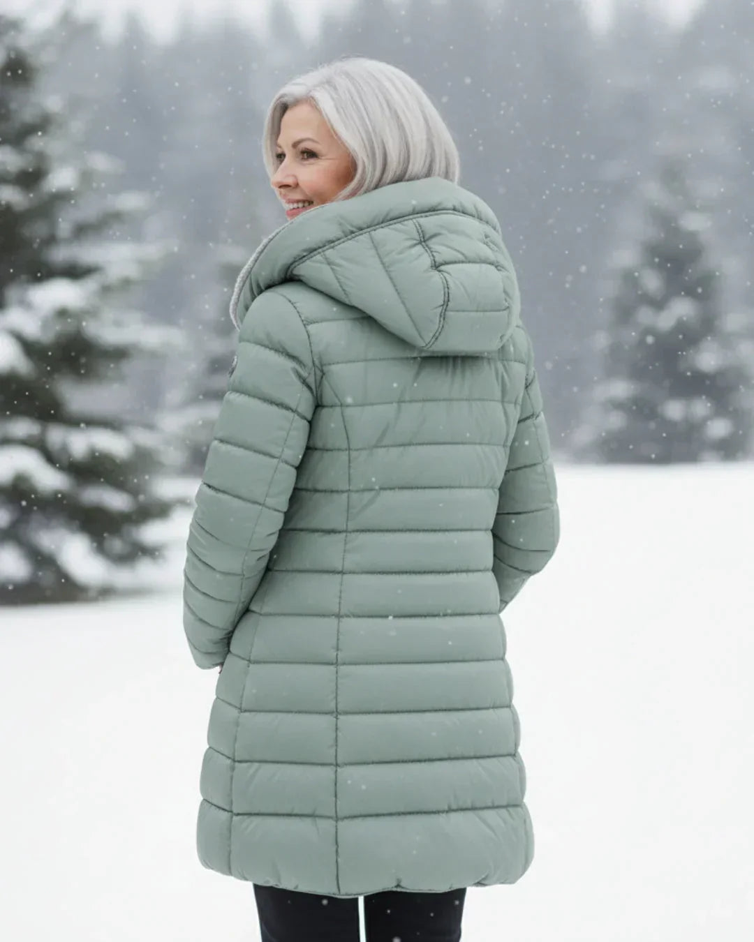 Olivia™ | Ruted A-Linje Vinterjakke
