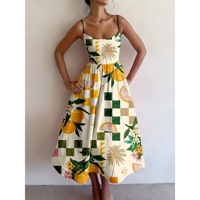 Liorabelle | Citrus Palm Midi Kjole