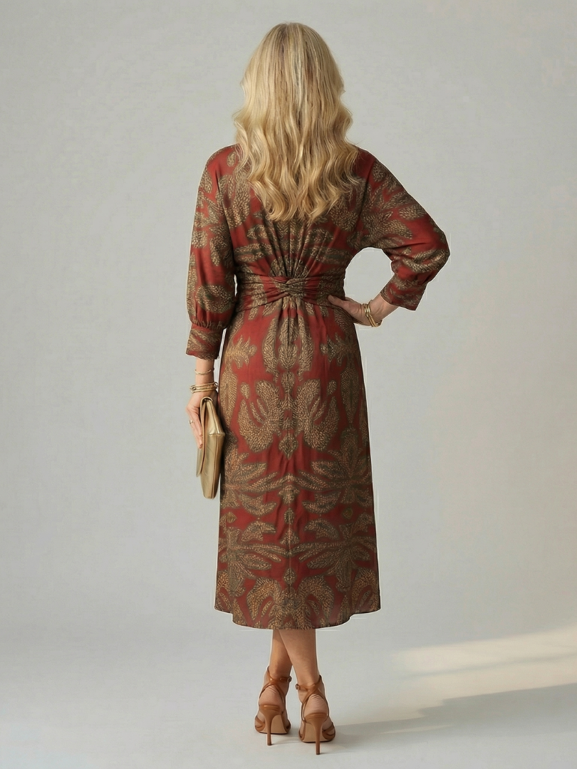 Lune | Naturlig Wrap Midi Kjole