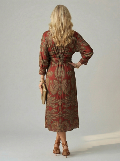 Lune | Naturlig Wrap Midi Kjole