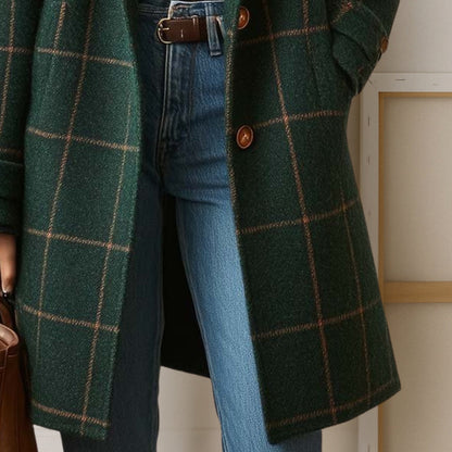 Judith™ | Lang Tweed Rutete Kåpe