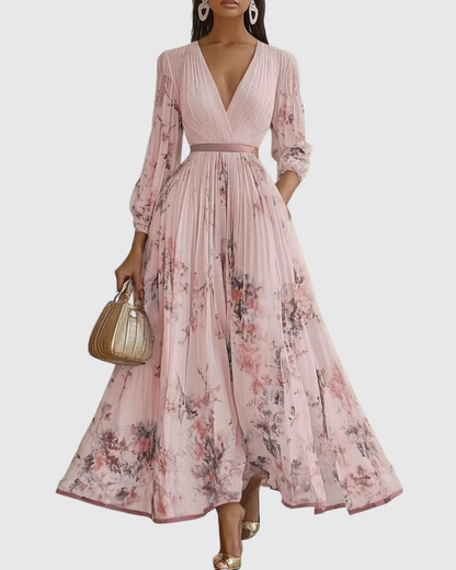 Siena™ | Elegant Plissé Maxi Kjole