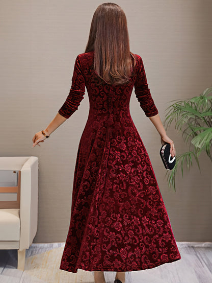 Denise | Fløyels elegant kjole