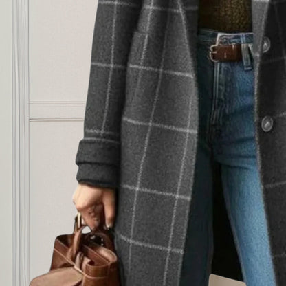 Judith™ | Lang Tweed Rutete Kåpe
