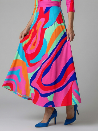 Celine | Krysset Wrap Midi Kjole