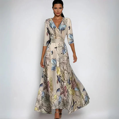 Eliana™ | Elegant Blomstrete A-Linje Kjole