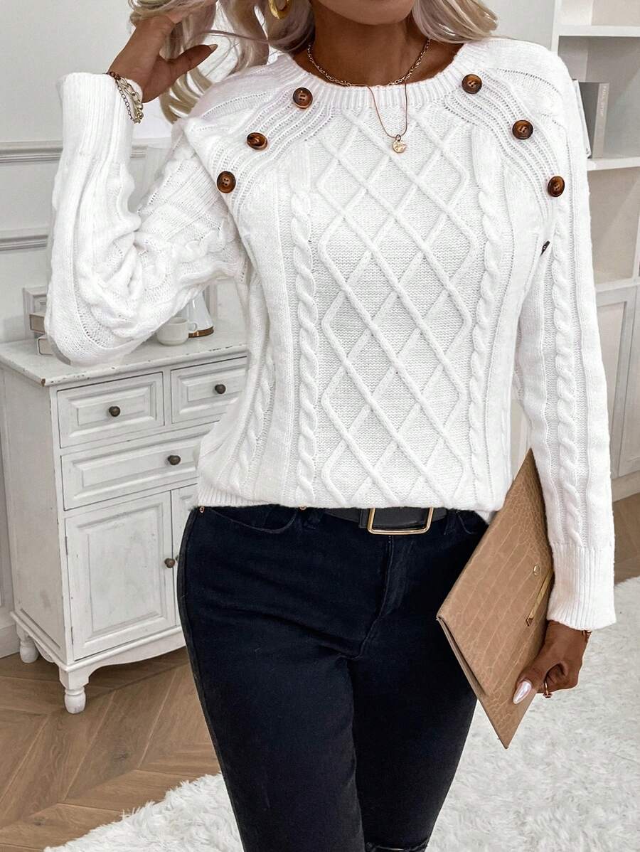 Clara | Genser med Knapper for Damer