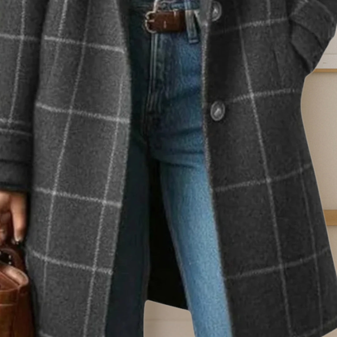 Judith™ | Lang Tweed Rutete Kåpe