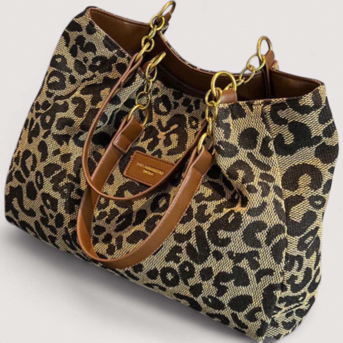 Lévrier – Leopard Canvas Handleveske