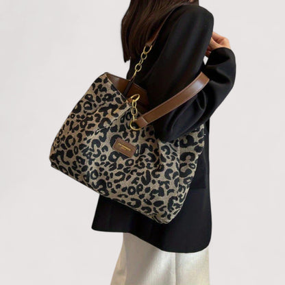 Lévrier – Leopard Canvas Handleveske