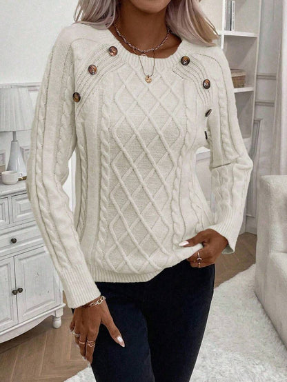 Clara | Genser med Knapper for Damer