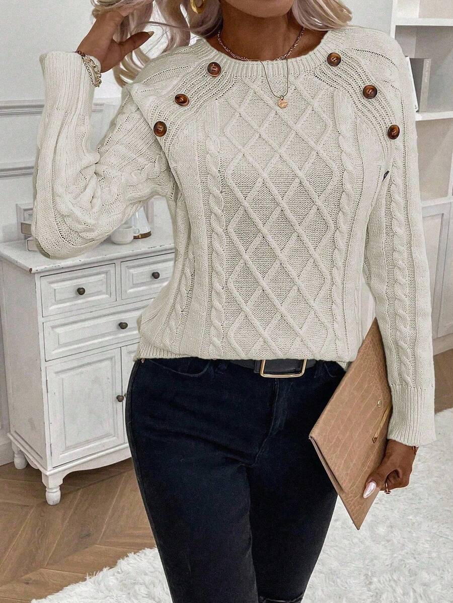 Clara | Genser med Knapper for Damer