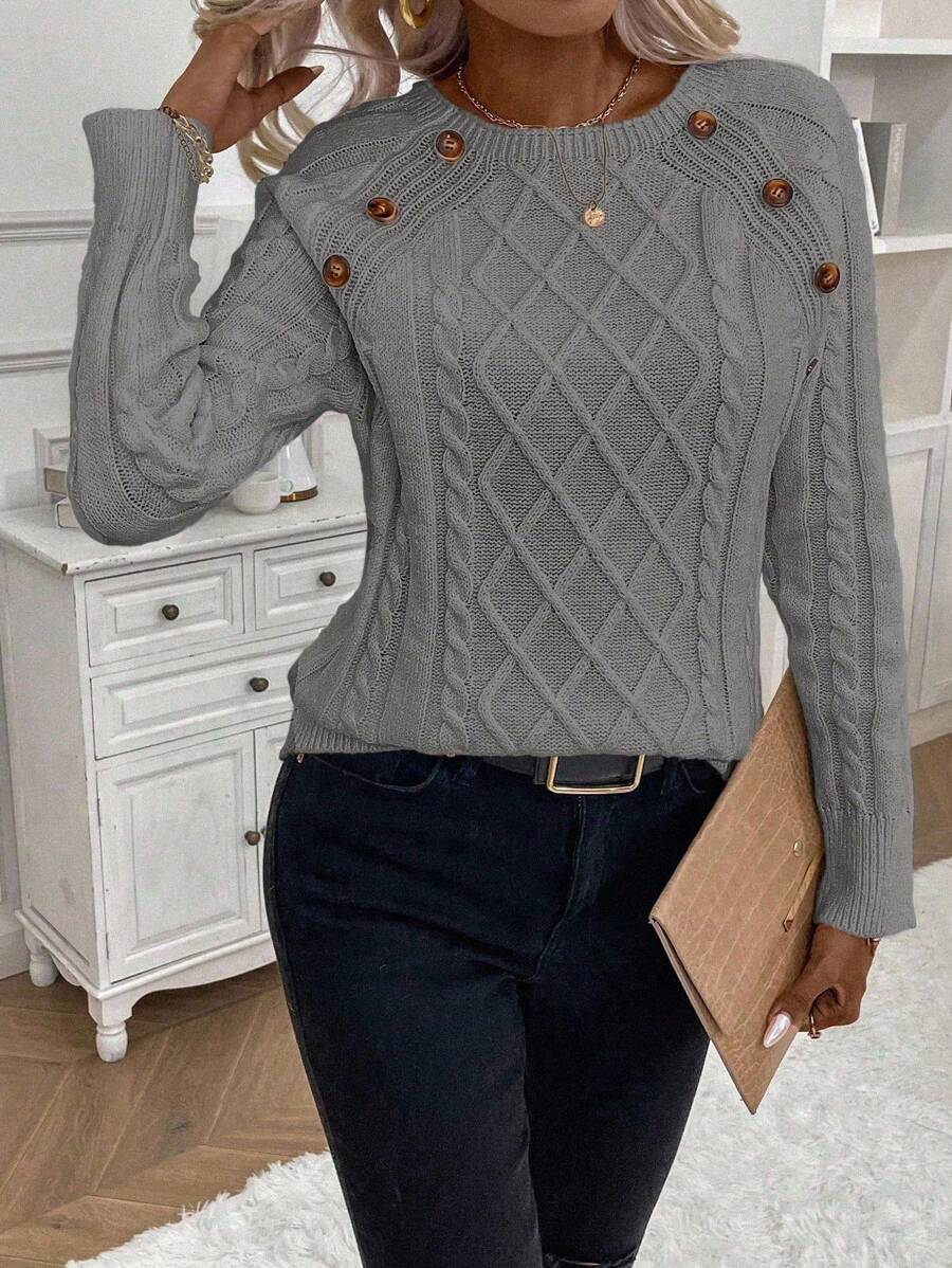Clara | Genser med Knapper for Damer