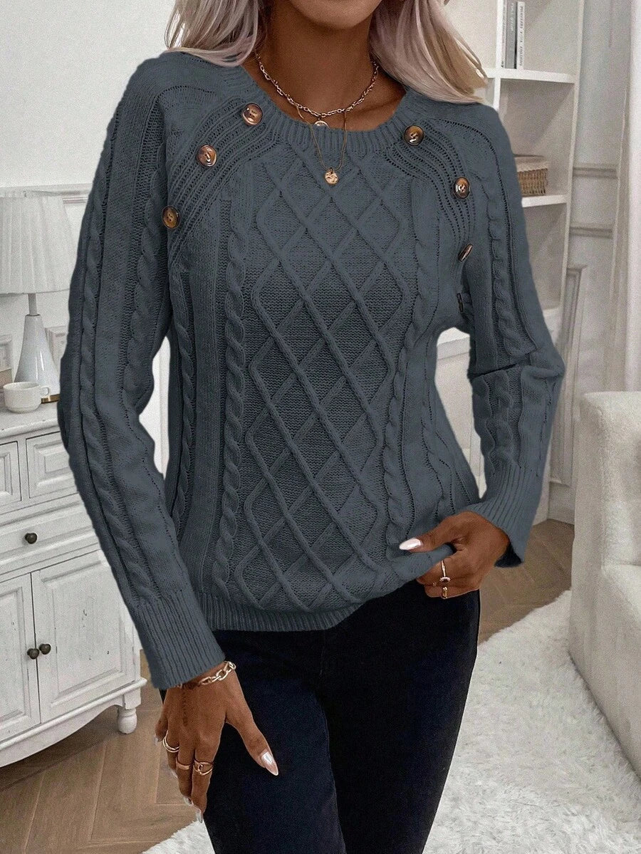 Clara | Genser med Knapper for Damer