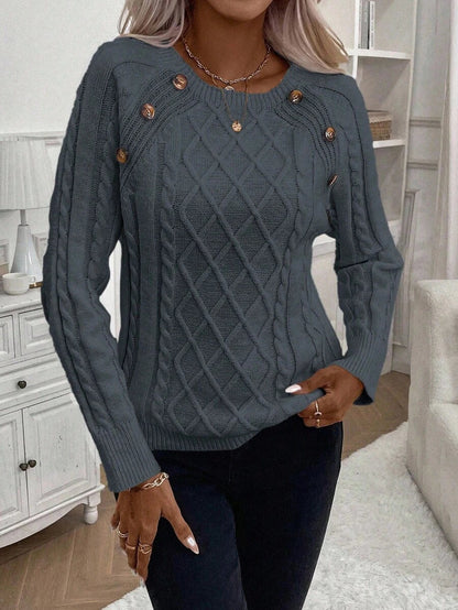 Clara | Genser med Knapper for Damer