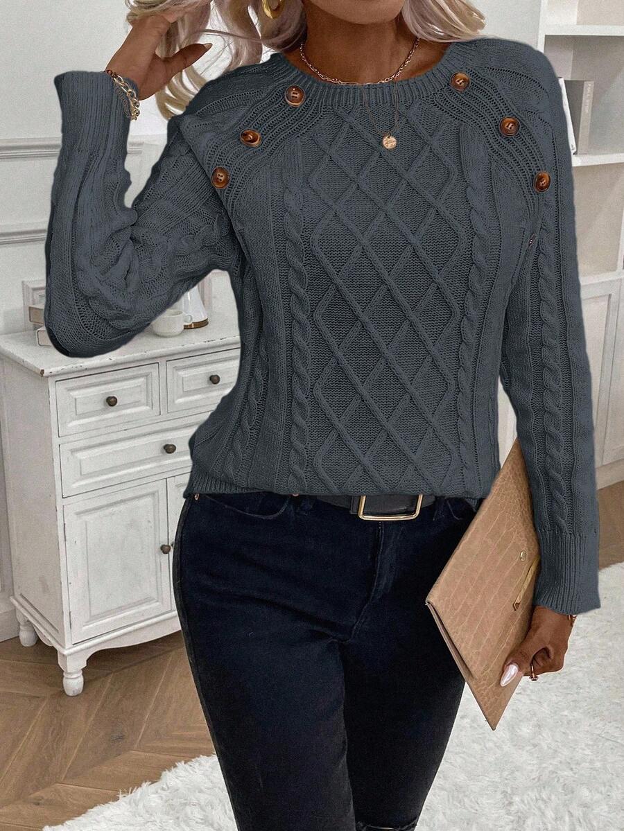 Clara | Genser med Knapper for Damer