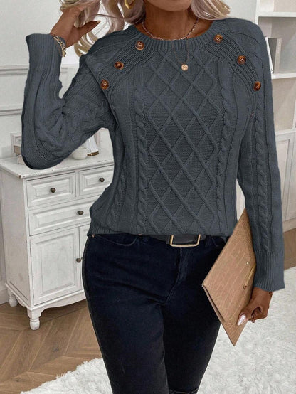 Clara | Genser med Knapper for Damer